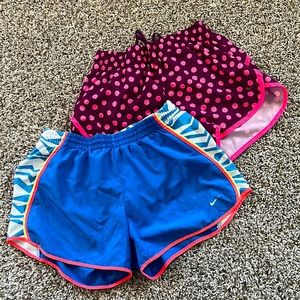 Set of TWO bright running shorts